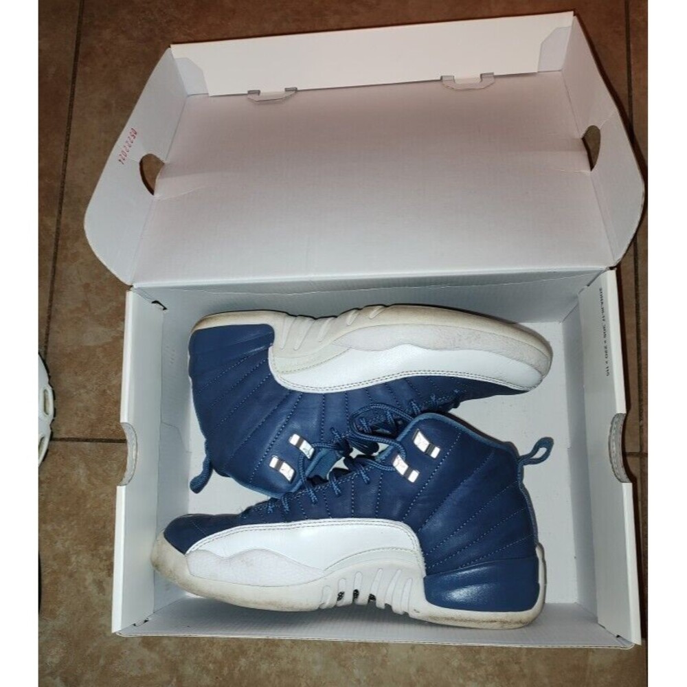 Youth Air Jordan 12 Retro XII Indigo Obsidian Sneakers Size 6.5Y #DB5595-404
